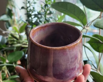 Handmade Ceramic Cup Pink Oyster
