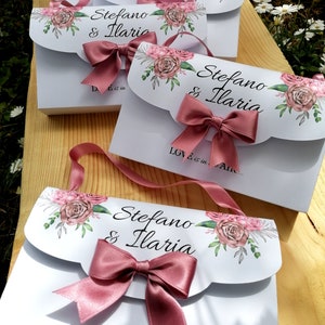 OFFERTA A TEMPO 50 Wedding bag sagomata - wedding pochette - rose rosa antico - vintage - botanical - boho chic