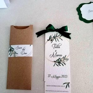 Partecipazione matrimonio invito nozze tema ulivo - wedding invitation cards olive theme - tema rustico - rustic chic