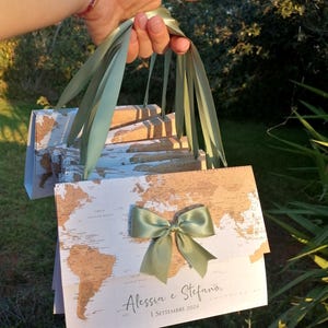 Wedding bag tema viaggio - travel theme - watercor - Invito biglietto aereo - wedding passport - boarding pass