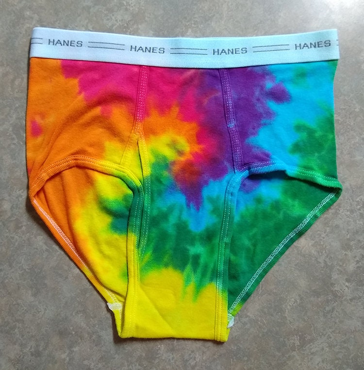 Men's Tie Dye Underwear Briefs Rainbow Spiral Your Tighties Ain't
