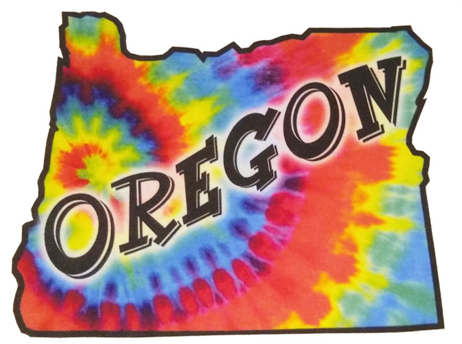 Tiedyed State of Oregon Graphic Printed Tshirt Etsy