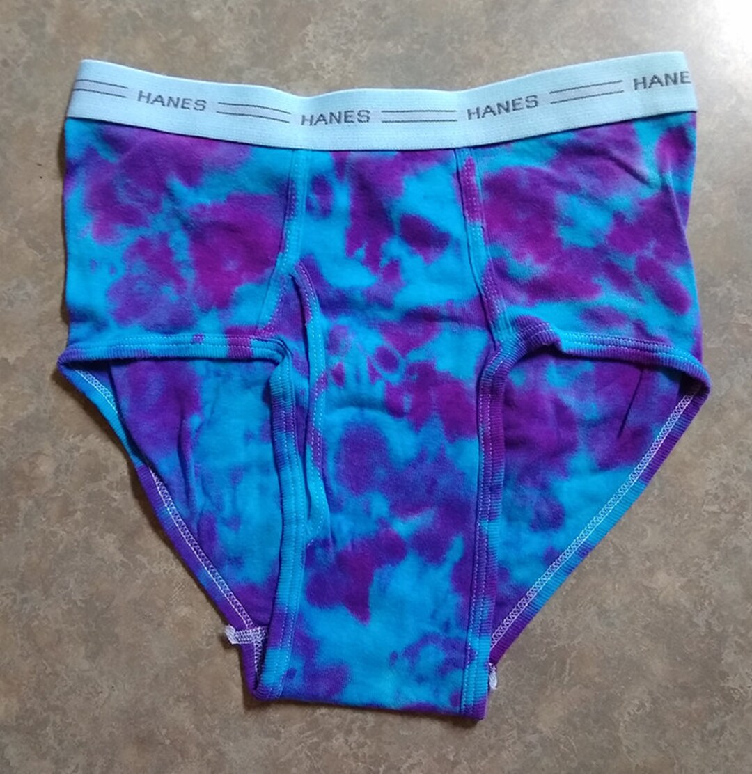 Men's Tie Dye Underwear Briefs Purple Blue Marble Your Tighties Ain't