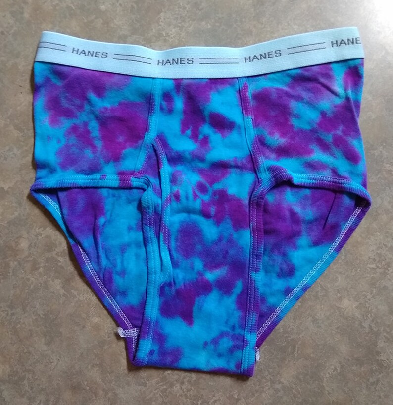 Men's Tie Dye Underwear Briefs Purple Blue Marble Your Tighties Ain't