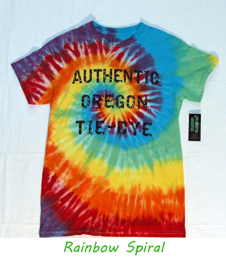 Auténtica camiseta de Oregon TieDye impreso TieDye Hace un gran regalo Etsy España