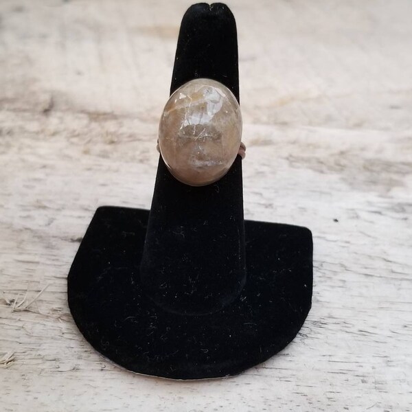 Petoskey Stone Statement Ring