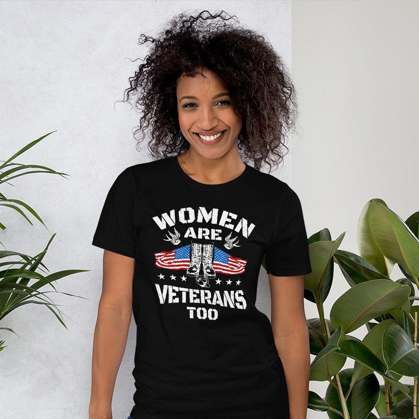 Female Veteran T-shirt Women Veterans Day USA Army Navy Air | Etsy