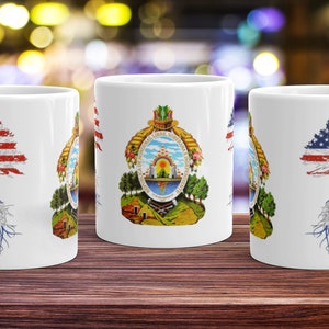 Honduras Roots Tea Coffee Mug Cup Gift Honduran American Honduras USA Flag Mug USA Naturalization Ceremony Gift Men Women Family Friend