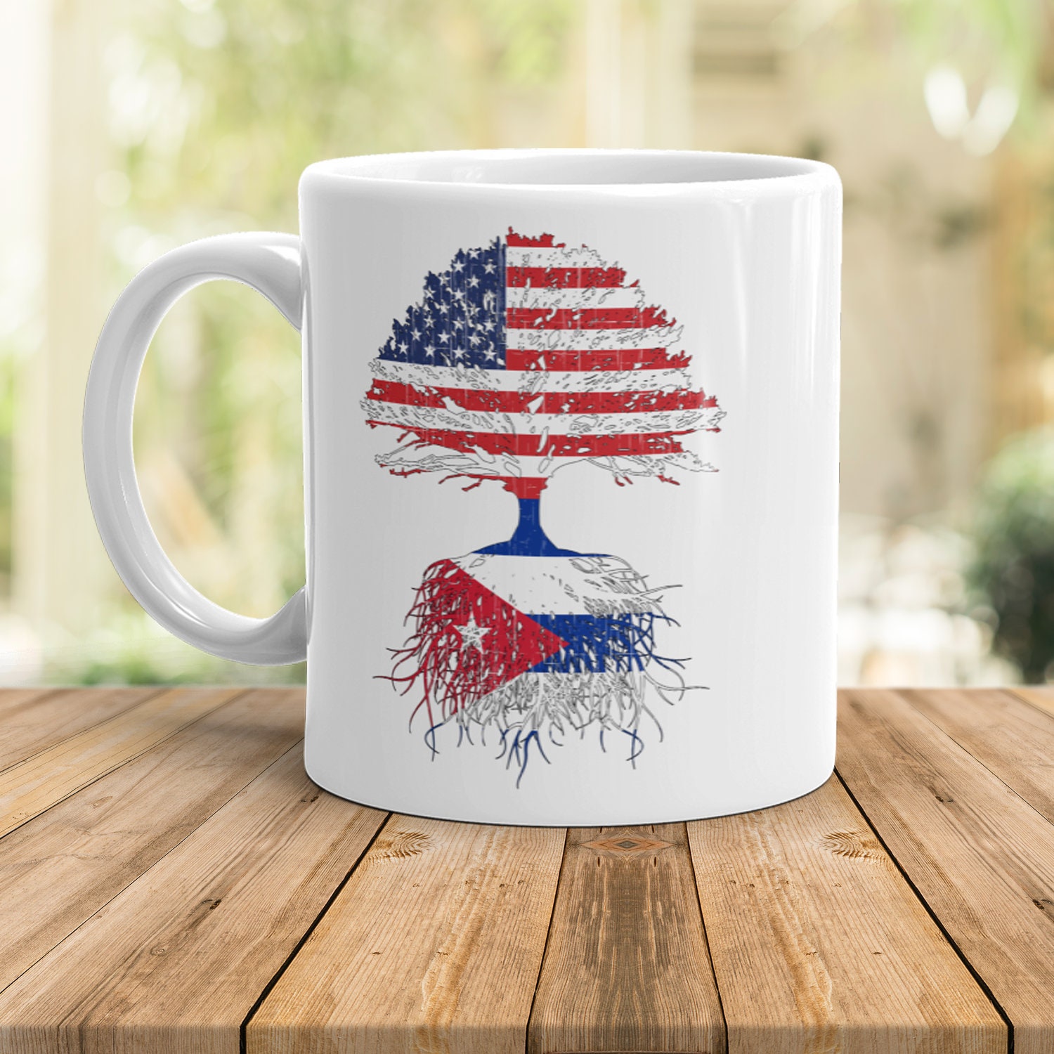 Cuba Roots Tee Coffee Mug Cup Cuba USA Flag Mug Cuban Cup Etsy