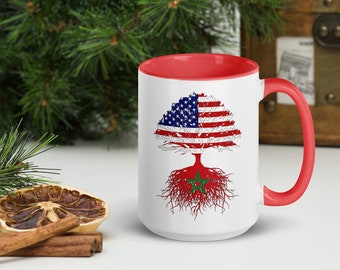 Morocco USA Roots Coffee Mug - Moroccan American Gift