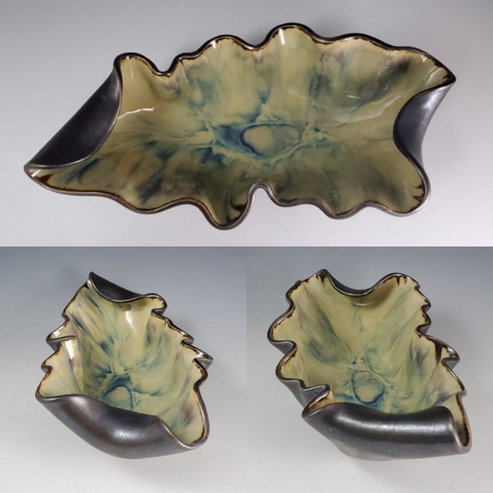 Wavy Bowl Pottery Bowl Handmade Ceramic Bowl Ceramic Etsy