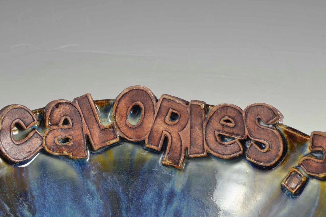 Round pottery Word bowl Large ceramic round bowl handmade Etsy