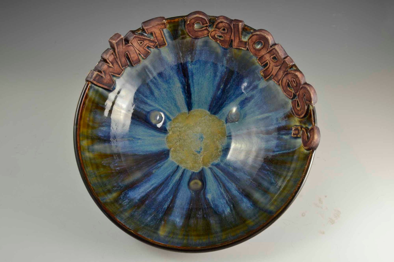 Round pottery Word bowl Large ceramic round bowl handmade Etsy