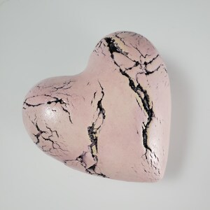 Handmade Cracked Clay Heart Rattle: Keepsake Valentine Gift