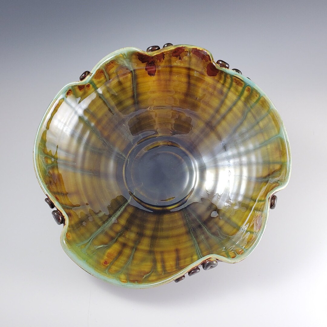 Round Pottery Bowl, Large Ceramic Round Bowl, Handmade Bowl, Serving