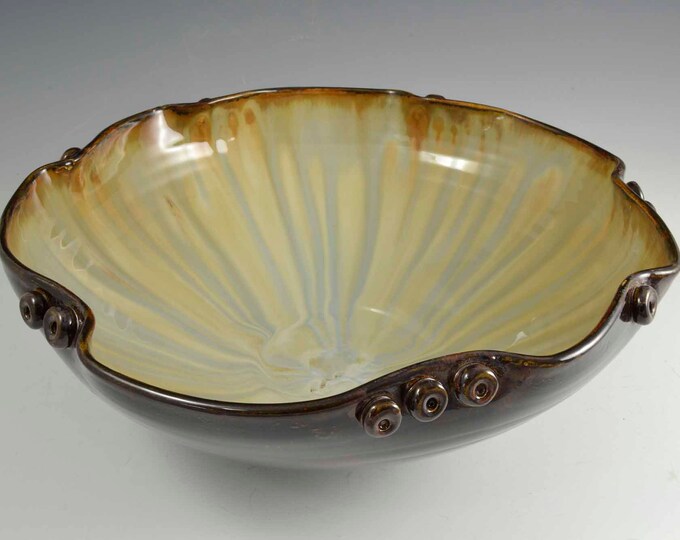 Round Pottery Bowl Large Ceramic Round Bowl Handmade Bowl Etsy