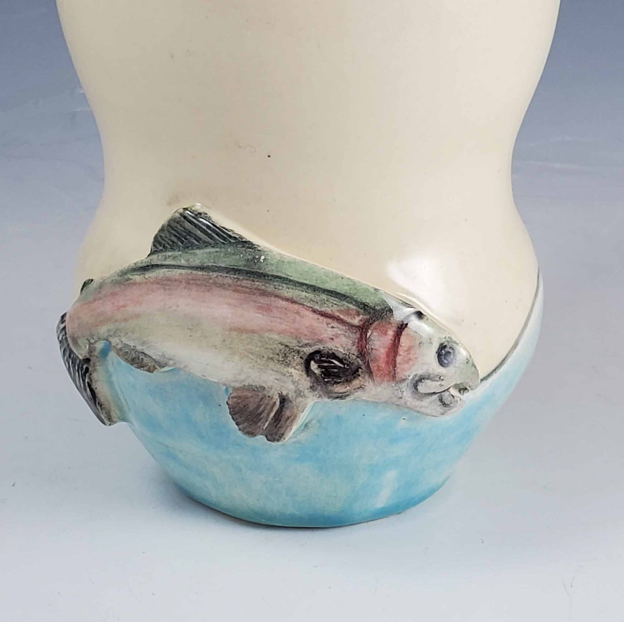 10oz Ceramic Fishing Mug Trout Cup Handmade Pottery Mug Etsy