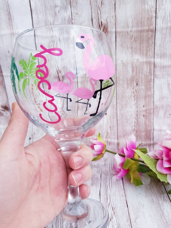 Hand Me The Pink Gin DIY vinyl decal stickers wine//gin glass