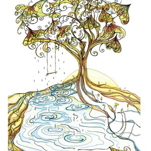 Umbrella Tree Print