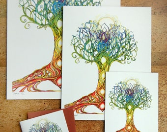 Chakra Tree Print