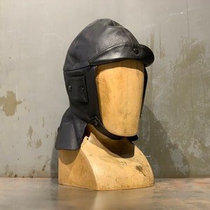 Convertible cap vintage cap leather cap motorcycle cap motorcycle cap vintage roadster cap hood cap pilot leather | Mille Miglia Brown