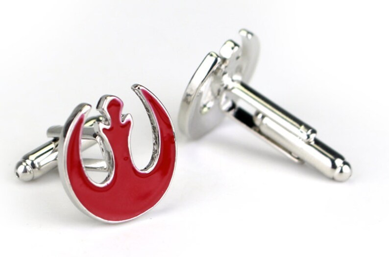 Cufflinks Darth Vader Stormtrooper Yoda C3PO R2D2 classy vintage novelty professional attire gifts for him Starwars Emblem Rebel Alliance