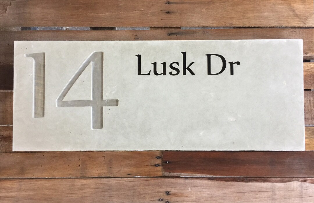 GFRC Concrete Street Number Plate Letter Box Panel Made to Etsy