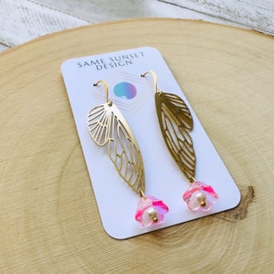 Butterfly Wing Earrings, Fairy Wing Jewelry, Punk Earrings, Witchy Earrings, Goth Birthday Gift, Trendy Jewelry, Sweet 16 Gift for Daughter