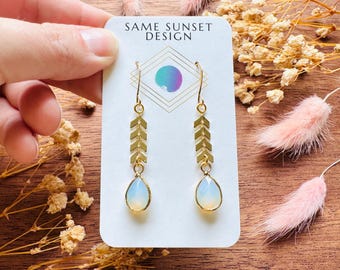 Opalite Earrings, Western Earrings, Wedding Jewelry, Boho Dangle Earrings, Trendy Jewelry 2026, Bridal Jewelry, Witchy Gifts for Her