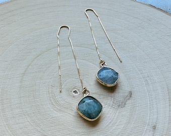 Kolczyki z labradorytem: pozłacana biżuteria w stylu boho
