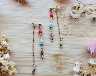 Citrine Earrings, Post Earrings, Freshwater Pearl Studs Small, Gemstone Earrings, Boho Earrings For Wedding, Unique Gifts for Daughter