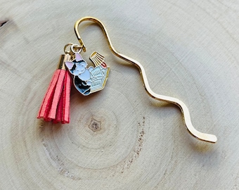 Cat Bookmark, Charm Bookmark, Bookmark for Women, Kawaii Bookmark, Book Lover Gift, Teacher Bookmark, Cat Gifts for Cat Lovers, Unique Gift