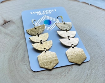 Pendientes geométricos colgantes, pendientes de moda para mujer, pendientes celestiales, regalos de cumpleaños para tu mejor amiga, pendientes de bruja, estilo bohemio occidental.