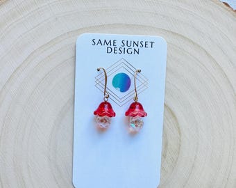 Pendientes de hongo, pendientes de bruja, joyería cottagecore, joyería para preadolescentes, joyería coqueta, regalos únicos para mujeres que lo tienen todo