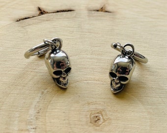 Skull Earrings, Huggie Hoop Earrings, Goth Earrings, Punk Earrings, Witchy Earrings, Best Friend Birthday Gift, Trendy Jewelry 2024