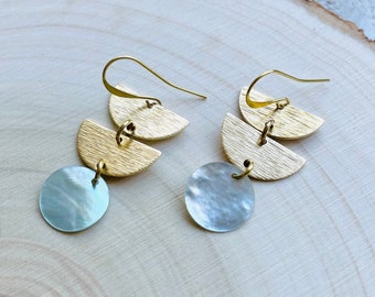 Abalone Earrings, Boho Earrings, Witchy Earrings, Wanderlust Jewelry, Unique Gifts for Sister, Western Earrings Dangle, Fun Birthday Gift