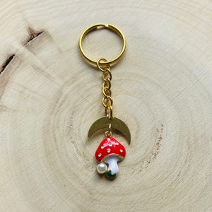 Mushroom Keychain, Witchy Keychain, Best Friend Birthday Gifts for Her, Witchy Gifts, Kawaii Keychain, Backpack Accessories, Cottagecore