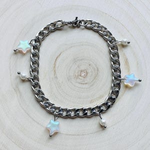 Chain Bracelet, Stainless Steel Bracelet, Punk Bracelet, Goth Bracelet Silver, Spike Bracelet, Graduation Gifts, Nerdy Gifts for Women