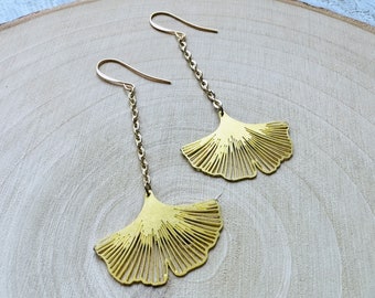Ginko Leaf Earrings, Plant Mom Gift, Botanical Earrings, Plant Gifts for Her, Plant Lover Birthday Gift, Cute Gifts for Friend, Nature Lover