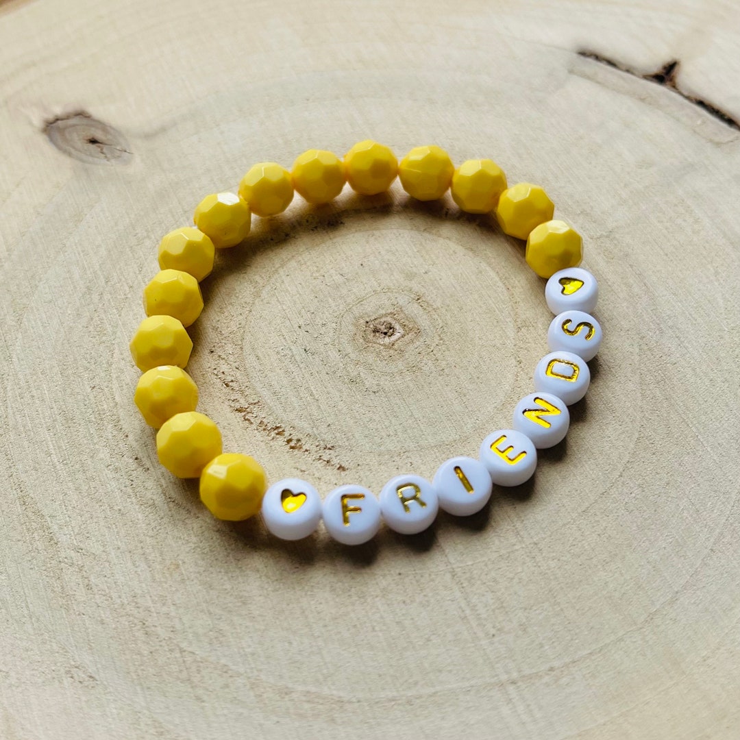 Friendship Bracelet Friends Bracelet Beaded Bracelet Word Etsy