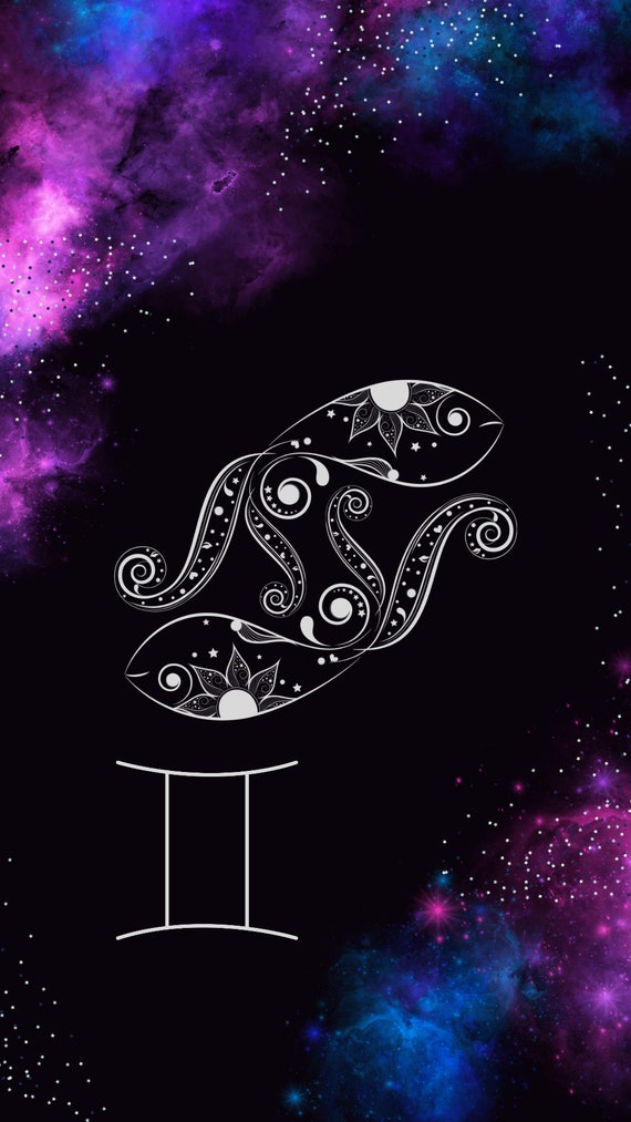 Pisces Zodiac Symbol Galaxy Phone Wallpaper - Etsy Pisces Zodiac Symbol Galaxy Phone Wallpaper - Etsy