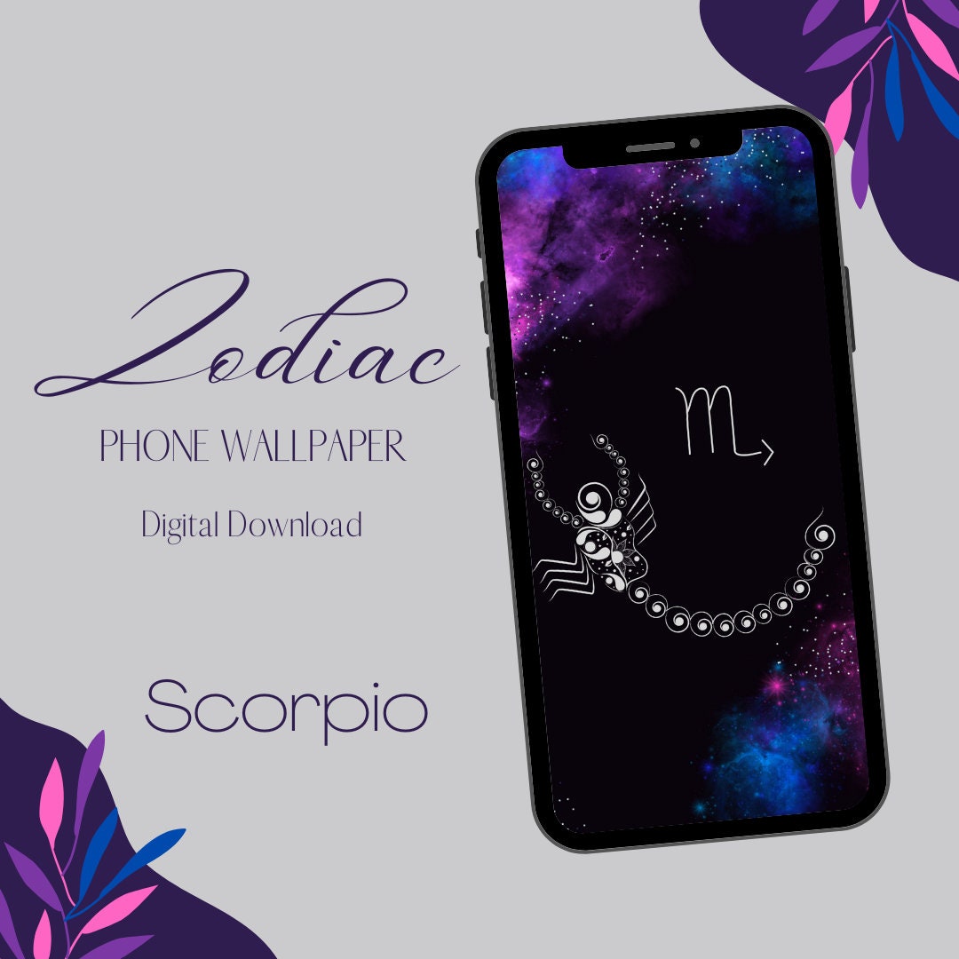 Scorpio Zodiac Symbol Galaxy Phone Wallpaper - Etsy Norway Scorpio Zodiac Symbol Galaxy Phone Wallpaper - Etsy Norway