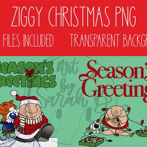 Ziggy Christmas PNG Transparent Background Instant Digital Download