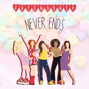 Spicegirls Valentinstag Karten Digital Download PNG
