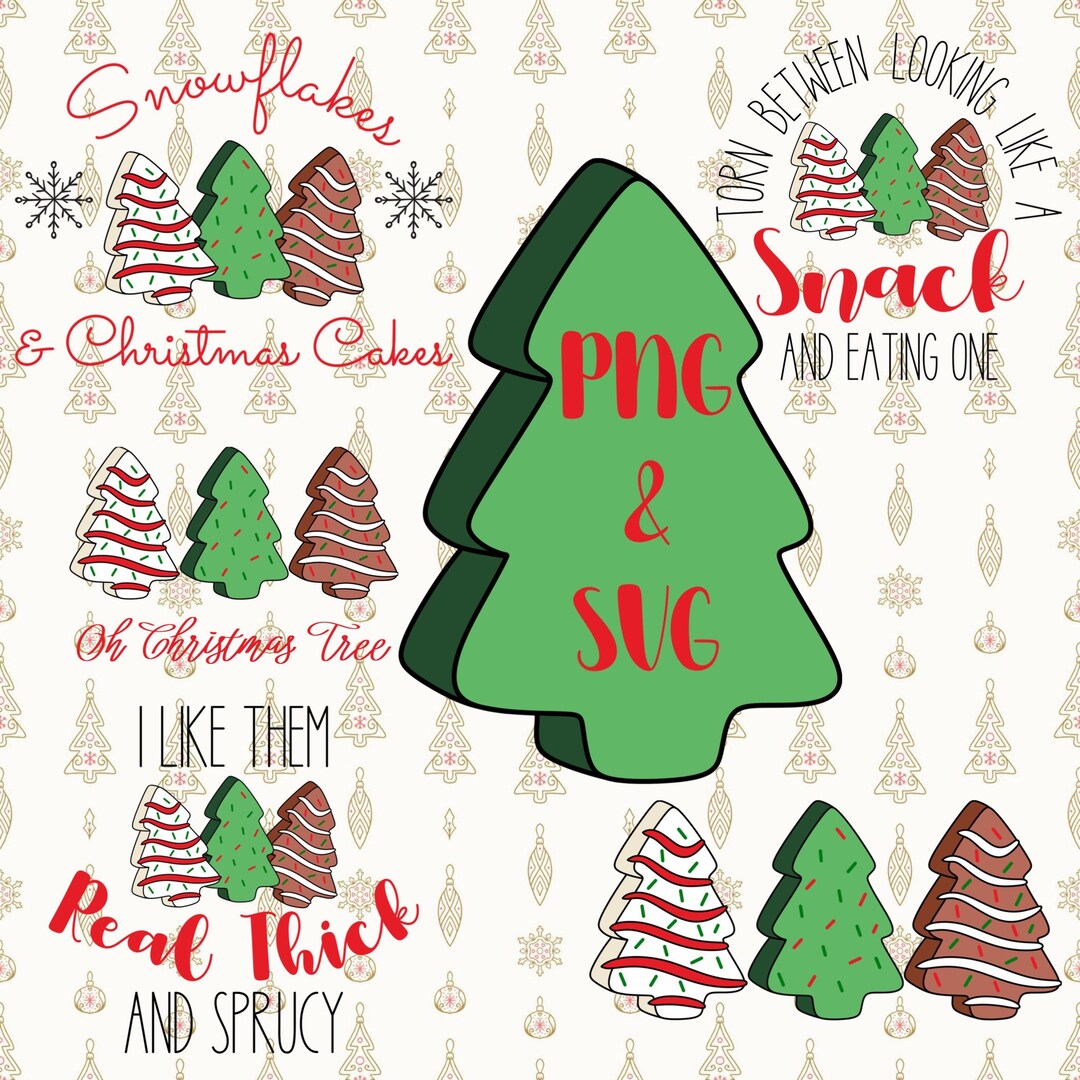 Christmas Tree Snack Cakes SVG PNG - Etsy