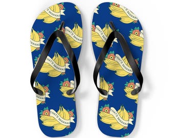Thats Bananas Flip Flops | Funny Banana Forgetful Mom Beach Sandals