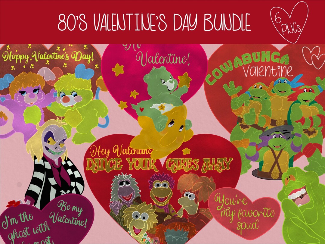 80s Valentines Day PNG Bundle - Etsy