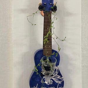 Hand Painted Ukulele Strings of Things Propagating Planter