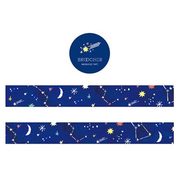 BROOCHIR|japon| washi tape|STAR |espace|galaxie|univers|ruban de masquage