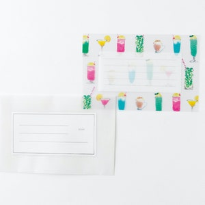 Japón/Green Flash/bebidas/transparente/juego de cartas/papel de carta/sobre